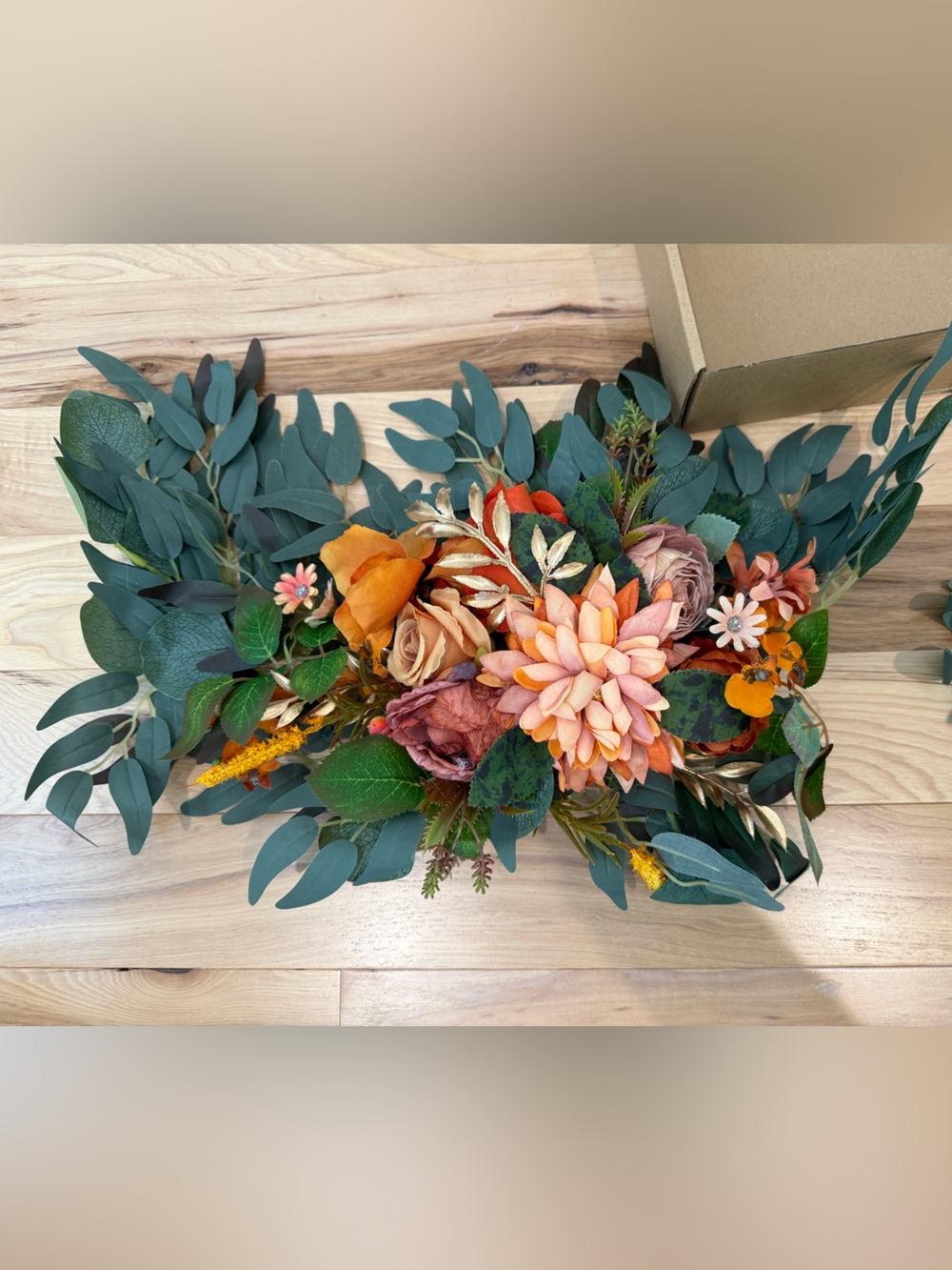 Fall Artificial Floral Swag Centerpiece